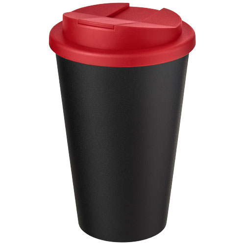 Gobelet recyclé personnalisé 350 ml Americano® Eco Rouge / Noir